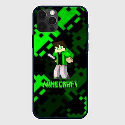 Чехол для iPhone 12 Pro Max Minecraft персонаж из игры, цвет: 3D-черный