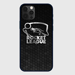 Чехол для iPhone 12 Pro Max Rocket League - metal logo, цвет: 3D-черный
