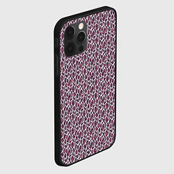 Чехол для iPhone 12 Pro Max Стилизованный бело-розовый, цвет: 3D-черный — фото 2