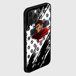 Чехол для iPhone 12 Pro Max Berserk anime black pattern, цвет: 3D-черный — фото 2