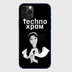 Чехол для iPhone 12 Pro Max Techno храм монашка смотрит в небо, цвет: 3D-черный