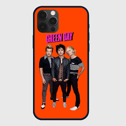 Чехол iPhone 12 Pro Max Green Day trio / 3D-Черный – фото 1