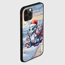Чехол для iPhone 12 Pro Max Милый маленький новогодний дракон 2024 года, цвет: 3D-черный — фото 2