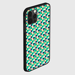 Чехол для iPhone 12 Pro Max Жёлто-зелёный пискели, цвет: 3D-черный — фото 2
