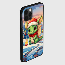 Чехол для iPhone 12 Pro Max Милый маленький дракон новогодний 2024 года, цвет: 3D-черный — фото 2