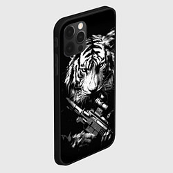Чехол для iPhone 12 Pro Max Тигр с винтовкой, цвет: 3D-черный — фото 2