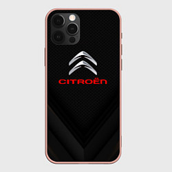 Чехол для iPhone 12 Pro Max Citroen sport geometry, цвет: 3D-светло-розовый
