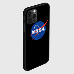 Чехол для iPhone 12 Pro Max NASA logo space, цвет: 3D-черный — фото 2