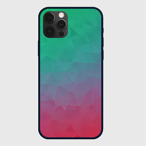 Чехол iPhone 12 Pro Max Цветной градиент - нейросеть / 3D-Черный – фото 1