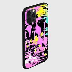 Чехол для iPhone 12 Pro Max Color expressive abstraction, цвет: 3D-черный — фото 2