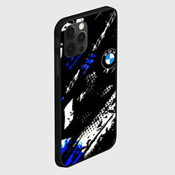 Чехол для iPhone 12 Pro Max BMW stripes color auto sport, цвет: 3D-черный — фото 2