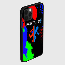 Чехол для iPhone 12 Pro Max Portal 2 краски сочные текстура, цвет: 3D-черный — фото 2