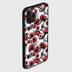 Чехол для iPhone 12 Pro Max Красные глазные яблоки, цвет: 3D-черный — фото 2