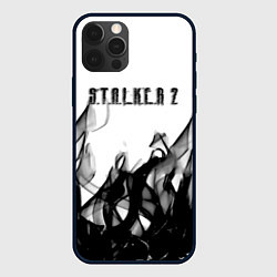 Чехол для iPhone 12 Pro Max Stalker 2 черный огонь абстракция, цвет: 3D-черный