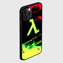 Чехол для iPhone 12 Pro Max Half life кислотное лого флейм, цвет: 3D-черный — фото 2