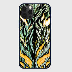 Чехол для iPhone 12 Pro Max Камень и жёлтый огонь, цвет: 3D-черный