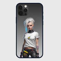 Чехол для iPhone 12 Pro Max Блондинка в белой футболке Cyberpunk 2077, цвет: 3D-черный