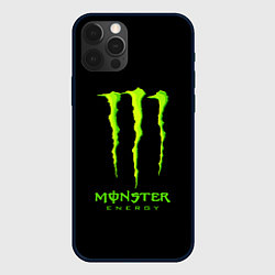Чехол для iPhone 12 Pro Max Monster energy green logo, цвет: 3D-черный
