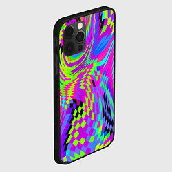 Чехол для iPhone 12 Pro Max Психоделический глитч, цвет: 3D-черный — фото 2