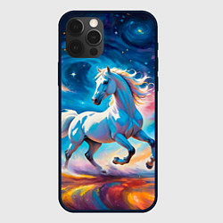 Чехол для iPhone 12 Pro Max Космический скакун, цвет: 3D-черный