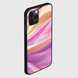 Чехол для iPhone 12 Pro Max Нежный розовый и желтый, цвет: 3D-черный — фото 2