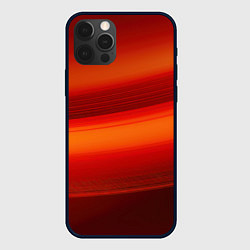 Чехол для iPhone 12 Pro Max Красная изогнутая абстракция, цвет: 3D-черный
