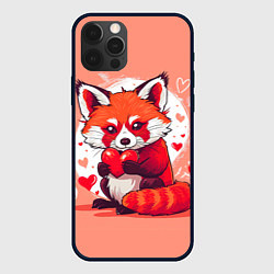 Чехол для iPhone 12 Pro Max Рыжая лисичка с сердцем, цвет: 3D-черный