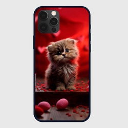Чехол для iPhone 12 Pro Max 14 февраля влюбленный котик, цвет: 3D-черный