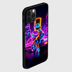 Чехол для iPhone 12 Pro Max Барт Симпсон сидит на тачке Делориан, цвет: 3D-черный — фото 2