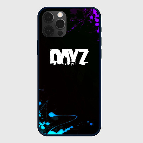 Чехол iPhone 12 Pro Max Dayz неоновые краски / 3D-Черный – фото 1