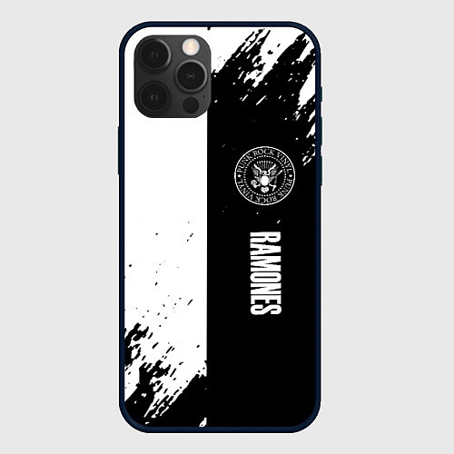 Чехол iPhone 12 Pro Max Ramones краски абстракция / 3D-Черный – фото 1