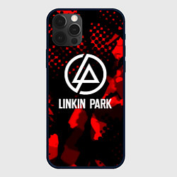 Чехол для iPhone 12 Pro Max Linkin park краски текстуры, цвет: 3D-черный