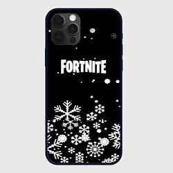 Чехол для iPhone 12 Pro Max Fortnite новый год паттерн, цвет: 3D-черный