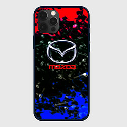 Чехол для iPhone 12 Pro Max Mazda краски абстракция спорт, цвет: 3D-черный