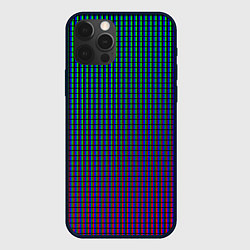 Чехол для iPhone 12 Pro Max Неоновые светящиеся полосы, цвет: 3D-черный