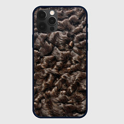 Чехол для iPhone 12 Pro Max Кудрявый мех - каракули, цвет: 3D-черный