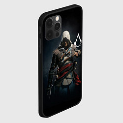 Чехол для iPhone 12 Pro Max Эдвард Кенуей Assassins black flag, цвет: 3D-черный — фото 2