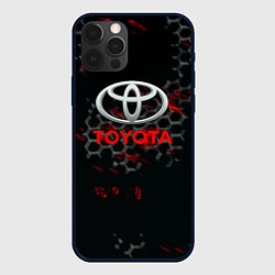 Чехол для iPhone 12 Pro Max Toyota краски броня, цвет: 3D-черный