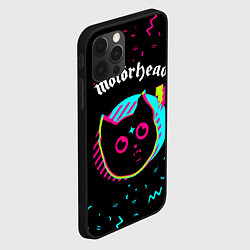 Чехол для iPhone 12 Pro Max Motorhead - rock star cat, цвет: 3D-черный — фото 2