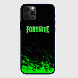 Чехол для iPhone 12 Pro Max Fortnite краски зелёные, цвет: 3D-черный