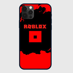 Чехол для iPhone 12 Pro Max Roblox краски красные, цвет: 3D-черный