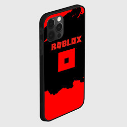 Чехол для iPhone 12 Pro Max Roblox краски красные, цвет: 3D-черный — фото 2