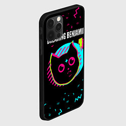 Чехол для iPhone 12 Pro Max Breaking Benjamin - rock star cat, цвет: 3D-черный — фото 2