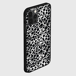 Чехол для iPhone 12 Pro Max Чёрный горох на белом фоне, цвет: 3D-черный — фото 2