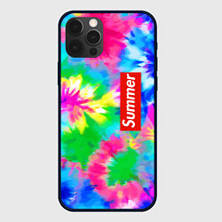 Чехол для iPhone 12 Pro Max Color abstraction - summer, цвет: 3D-черный