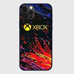 Чехол для iPhone 12 Pro Max Xbox краски текстура, цвет: 3D-черный