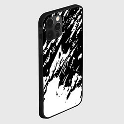 Чехол для iPhone 12 Pro Max Просто краски штрихи, цвет: 3D-черный — фото 2