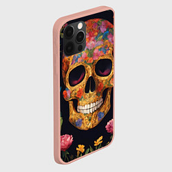 Чехол для iPhone 12 Pro Max Bright colors and skull, цвет: 3D-светло-розовый — фото 2