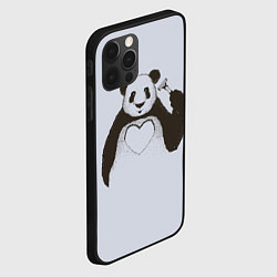 Чехол для iPhone 12 Pro Max Panda love art, цвет: 3D-черный — фото 2