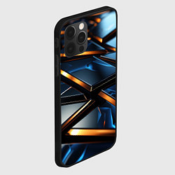 Чехол для iPhone 12 Pro Max Объемные блестящие плиты, цвет: 3D-черный — фото 2